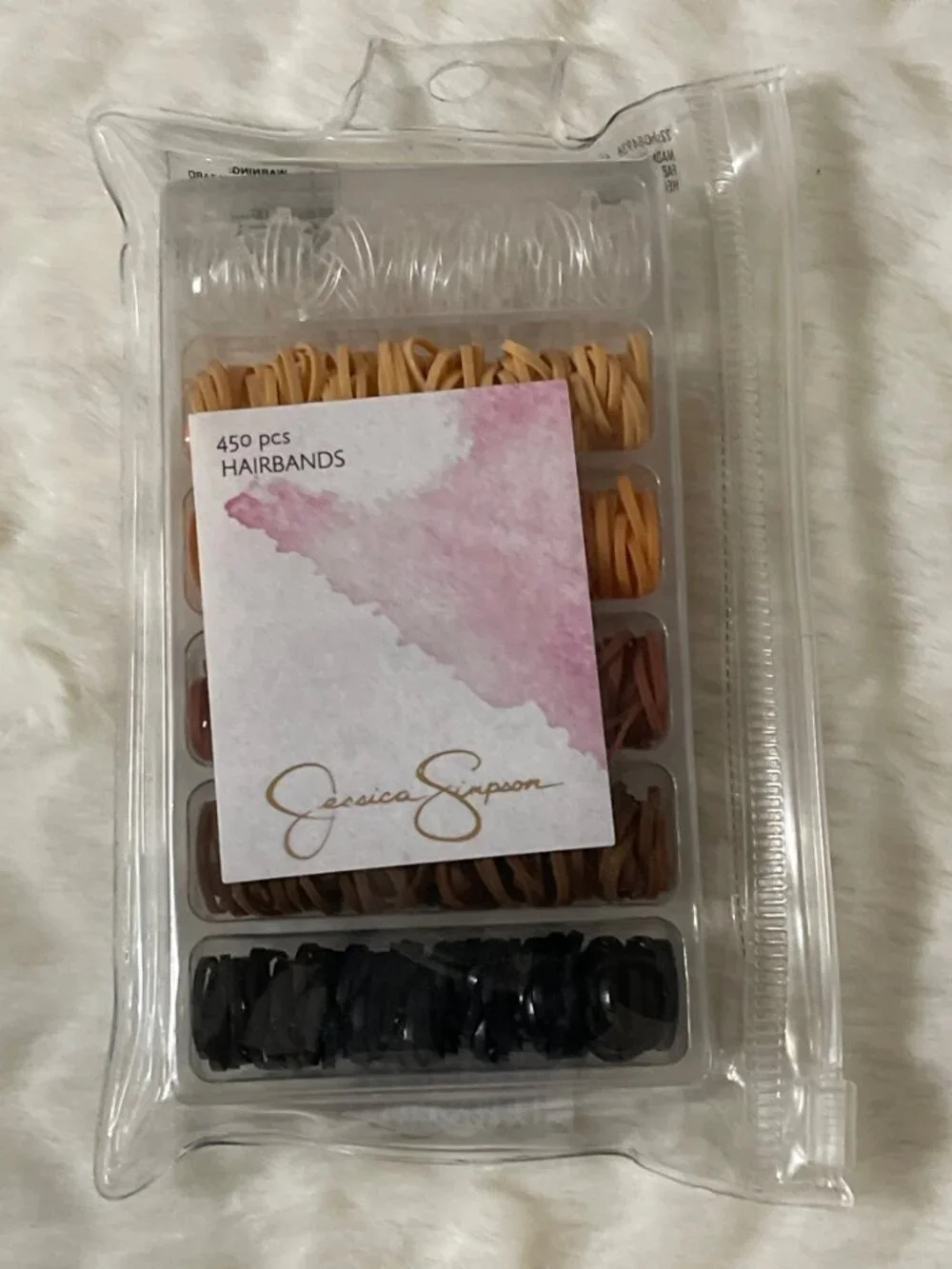 NEW Jessica Simpson Extra Lg Tortoise Claw Clip Scrunchies & 450 Pcs Hairbands